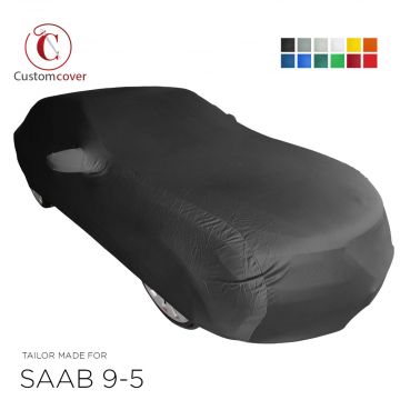 Custom tailored indoor car cover Saab 9-5 with mirror pockets