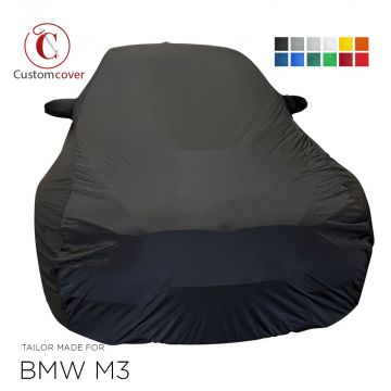 Custom tailored indoor car cover BMW M3 with mirror pockets