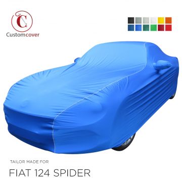 Telo copriauto da interno fatto su misura Fiat 124 Spider con tasche per gli specchietti