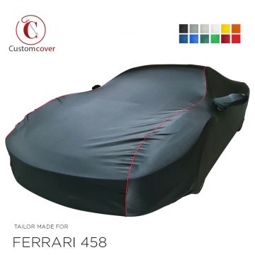 Telo copriauto da interno fatto su misura Ferrari 458 con tasche per gli specchietti