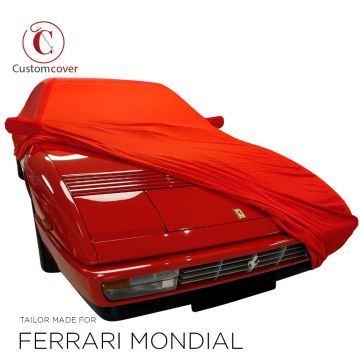 Custom tailored indoor car cover Ferrari Mondial Maranello Red with mirror pockets