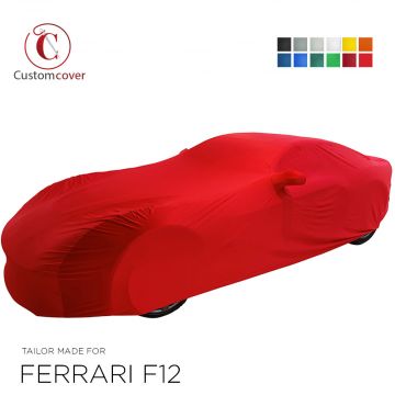 Telo copriauto da interno fatto su misura Ferrari F12 con tasche per gli specchietti