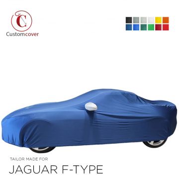 Telo copriauto da interno fatto su misura Jaguar F-Type convertible con tasche per gli specchietti