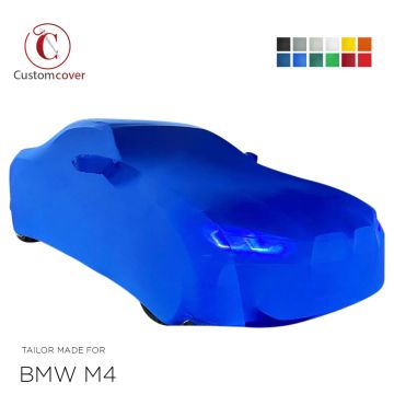 Custom tailored indoor car cover BMW M4 with mirror pockets