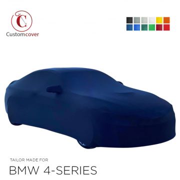 Custom tailored indoor car cover BMW 4-Series with mirror pockets