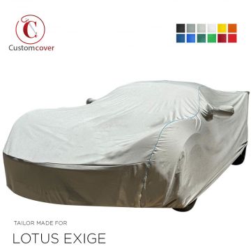 Custom tailored indoor car cover Lotus Exige with mirror pockets