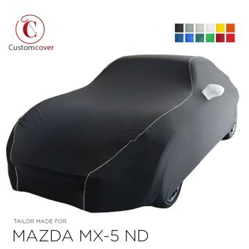 Telo copriauto da interno fatto su misura Mazda MX-5 ND con tasche per gli specchietti
