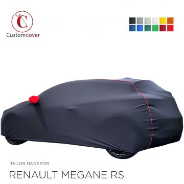 Custom tailored indoor car cover Renault Megane RS with mirror pockets