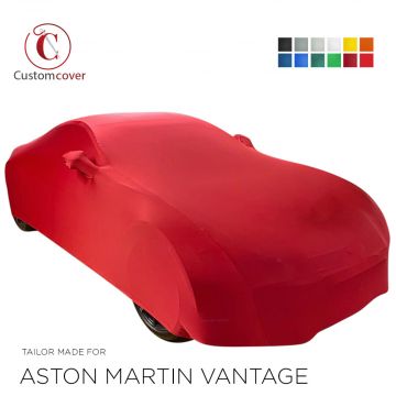 Telo copriauto da interno fatto su misura Aston Martin Vantage con tasche per gli specchietti