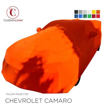 Custom tailored indoor car cover Chevrolet Camaro with mirror pockets