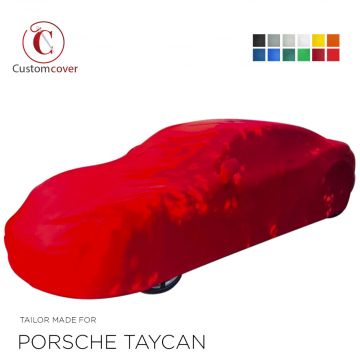Telo copriauto da interno fatto su misura Porsche Taycan con tasche per gli specchietti