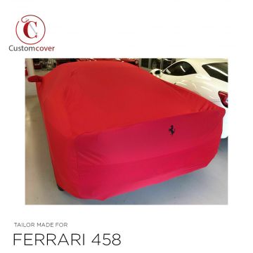 Indoor autohoes Ferrari 458 Spider Maranello Red met spiegelzakken