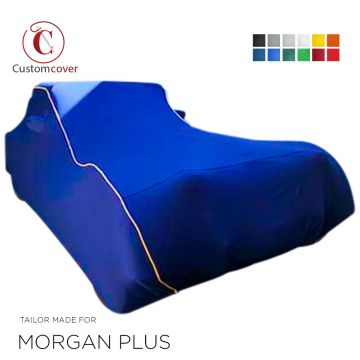Custom tailored indoor car cover Morgan Plus 6 with mirror pockets
