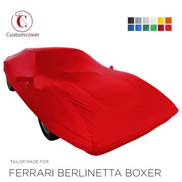 Custom tailored indoor car cover Ferrari 512 with mirror pockets