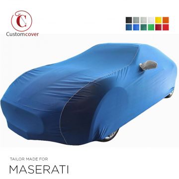 Custom tailored indoor car cover Maserati Levante with mirror pockets
