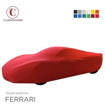 Custom tailored indoor car cover Ferrari F8 with mirror pockets