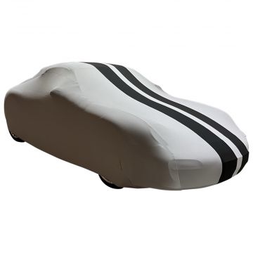 Indoor car cover Porsche 997 Carrera S grey & black striping