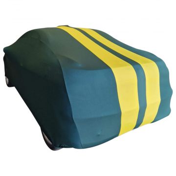 Indoor car cover Peugeot 206 CC green with yellow striping