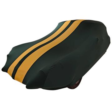 Indoor car cover Citroen DSSuper green with yellow striping