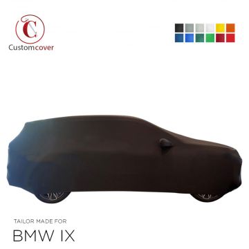 Custom tailored indoor car cover BMW iX with mirror pockets