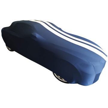 Indoor car cover BMW 2-Series F23 cabrio Blue with white striping