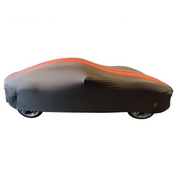 Indoor car cover Ferrari 296 GTB black with red striping
