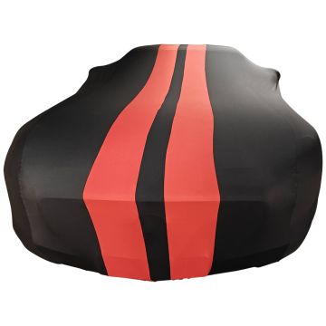 Indoor car cover Mercedes-Benz SLS AMG Roadster black with red striping