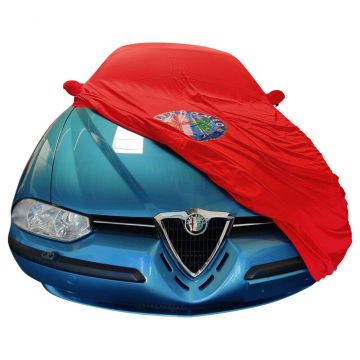 Custom tailored indoor car cover Alfa Romeo 156 Maranello Red with mirror pockets