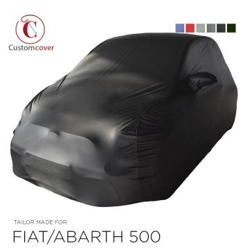 Custom tailored outdoor car cover Abarth 595/500 with mirror pockets