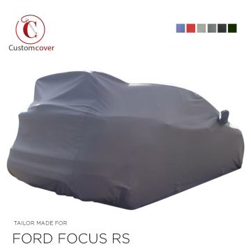 Custom tailored outdoor car cover Ford Focus RS with mirror pockets