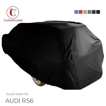 Custom tailored outdoor car cover Audi RS6 with mirror pockets