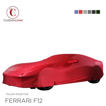 Custom tailored outdoor car cover Ferrari F12 with mirror pockets