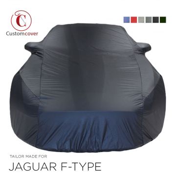 Custom tailored outdoor car cover Jaguar F-Type Coupe with mirror pockets