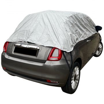 Fiat 500 (2010-current) half size car cover with mirror pockets