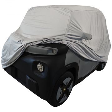 Outdoor car cover Citroen Ami grey with mirror pockets and print