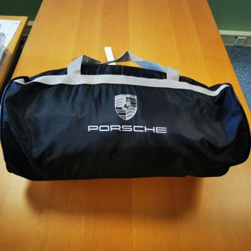 Custom tailored indoor car cover Porsche Macan Wimbledon White with mirror pockets