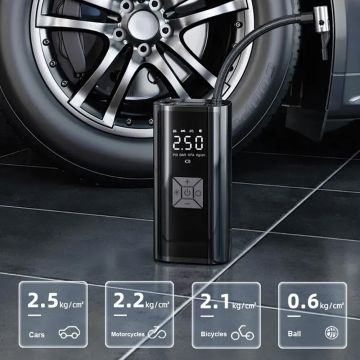 SUITU ST-9620C 3-in-1 Wireless Power Bank & Portable Car Air Pump & Emergency Ledlight