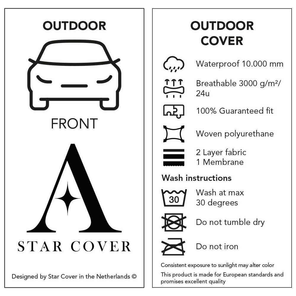 Outdoor car cover fits Mini Cooper JCW GP1 (R53) 2006 $ 235.00 with  mirrorpockets
